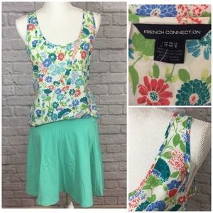 🌷 French Connection Floral oversized Tank 8 Med